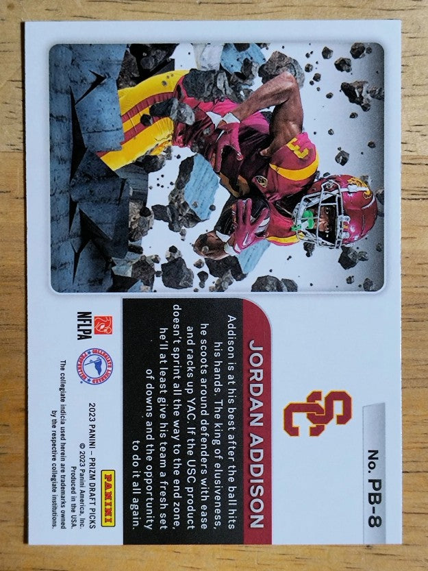 2023 Panini Prizm Draft Picks Prizm Break #8 Jordan Addison