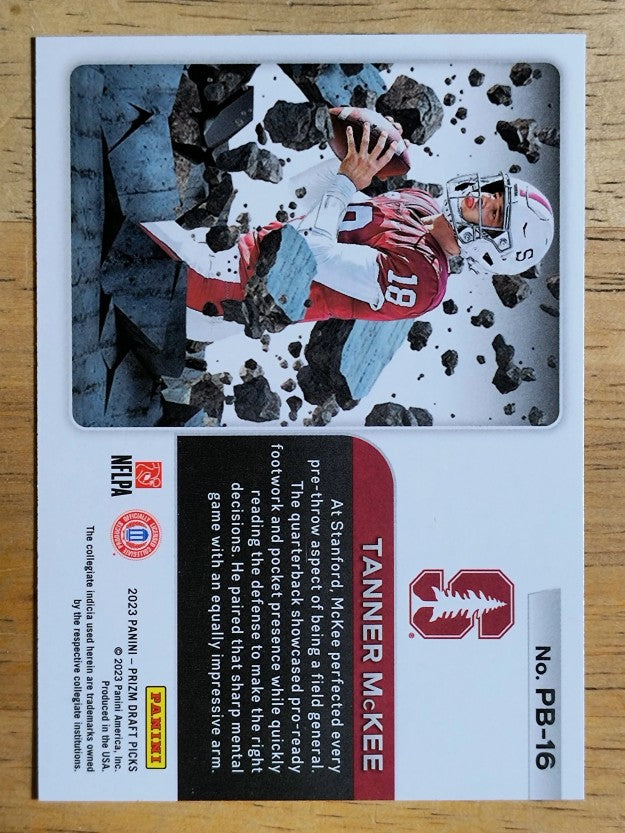 2023 Panini Prizm Draft Picks Prizm Break #16 Tanner McKee