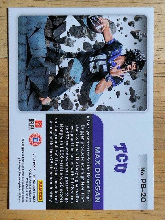 2023 Panini Prizm Draft Picks Prizm Break #20 Max Duggan