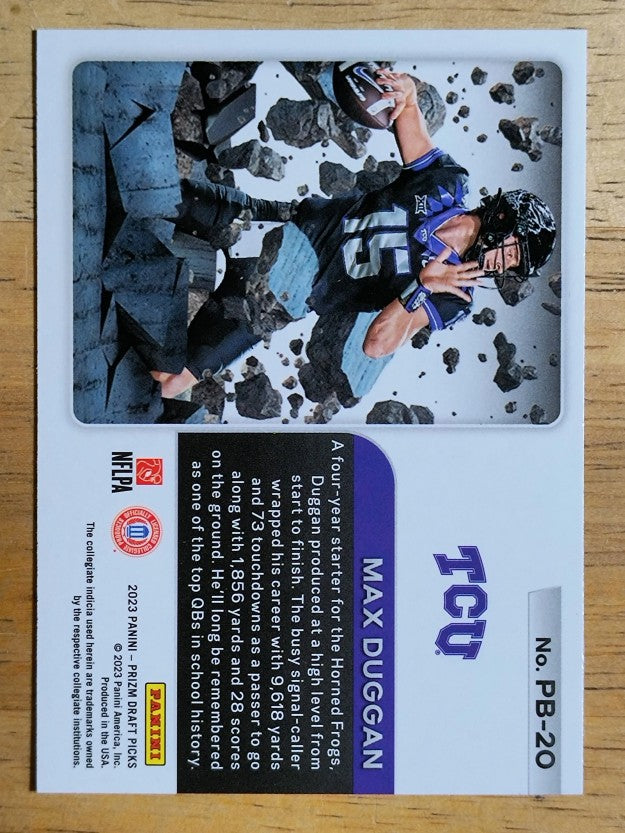2023 Panini Prizm Draft Picks Prizm Break #20 Max Duggan