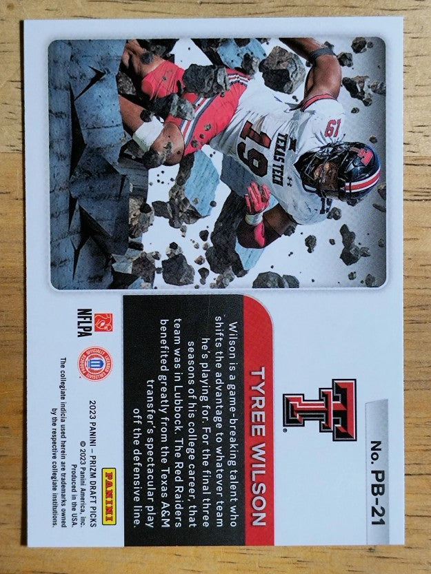 2023 Panini Prizm Draft Picks Prizm Break #21 Tyree Wilson
