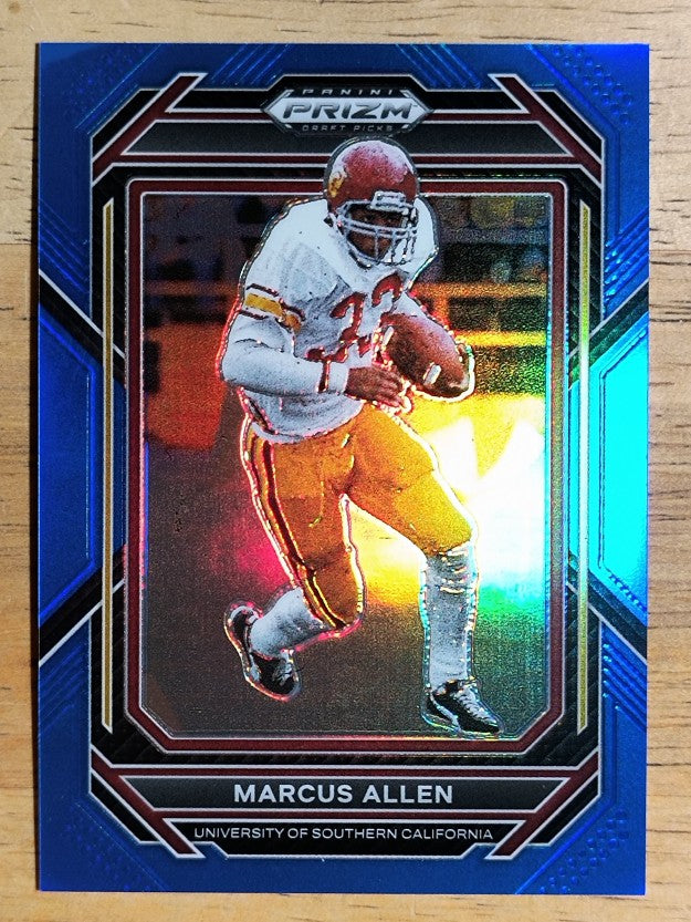 2023 Panini Prizm Draft Picks Prizms Blue #72 Marcus Allen/199