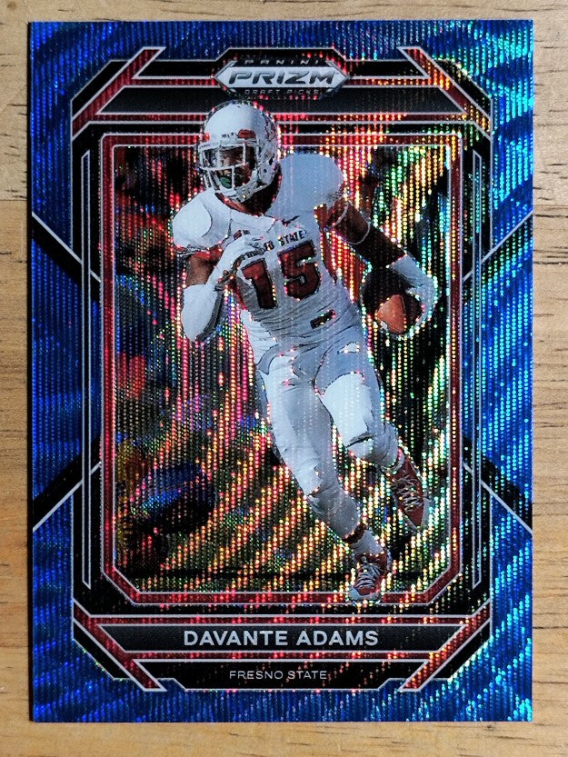 2023 Panini Prizm Draft Picks Prizms Blue Wave #24 Davante Adams/249