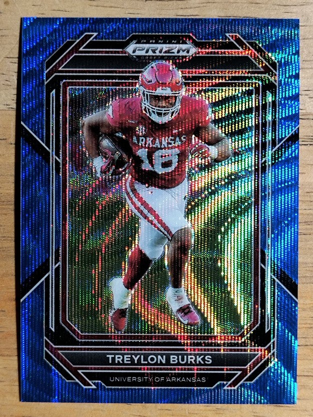 2023 Panini Prizm Draft Picks Prizms Blue Wave #98 Treylon Burks/249