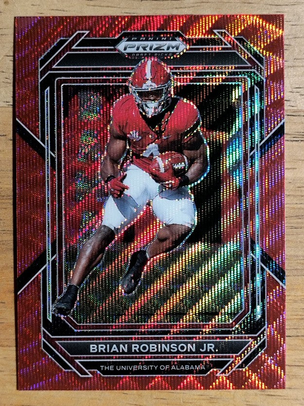 2023 Panini Prizm Draft Picks Prizms Ruby Wave #12 Brian Robinson Jr.
