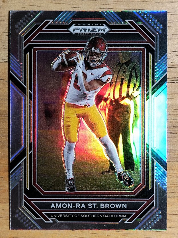 2023 Panini Prizm Draft Picks Prizms Silver #6 Amon-Ra St. Brown