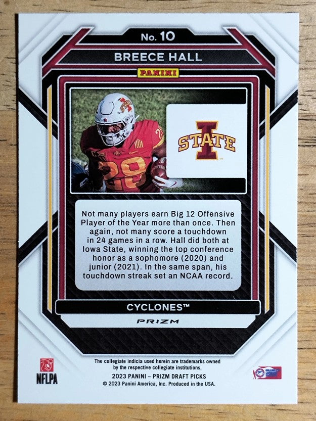 2023 Panini Prizm Draft Picks Prizms Silver #10 Breece Hall