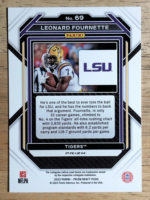 2023 Panini Prizm Draft Picks Prizms Silver #69 Leonard Fournette
