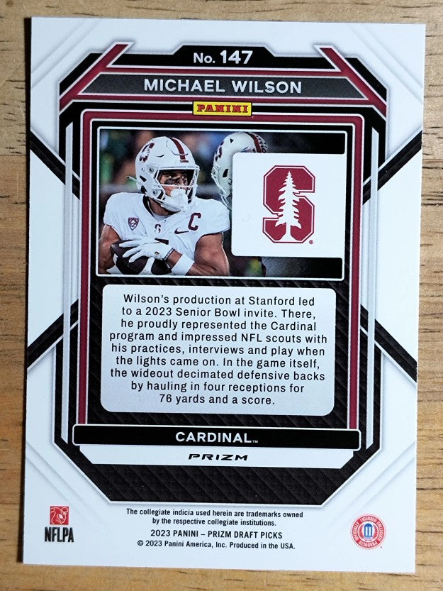 2023 Panini Prizm Draft Picks Prizms Silver #147 Michael Wilson