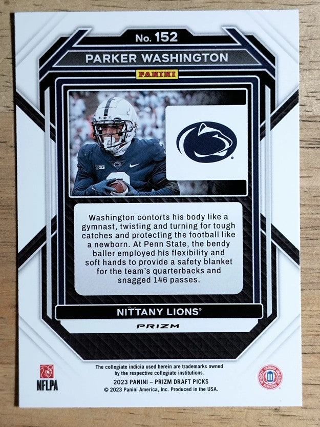 2023 Panini Prizm Draft Picks Prizms Silver #152 Parker Washington
