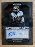 2023 Panini Prizm Draft Picks Saturday Star Signatures #39 R.J. Sneed
