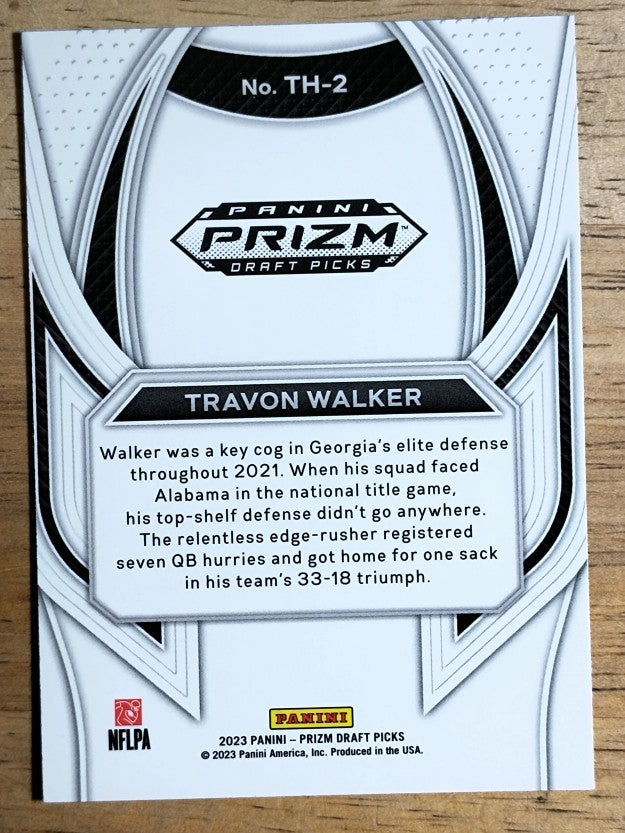 2023 Panini Prizm Draft Picks Trophy Hunting #2 Travon Walker