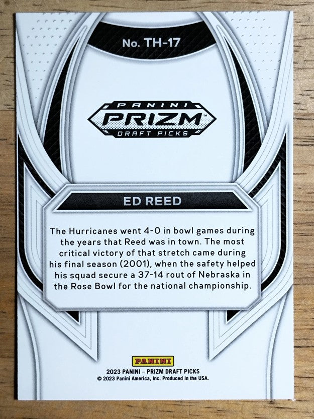 2023 Panini Prizm Draft Picks Trophy Hunting #17 Ed Reed