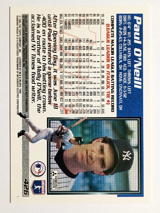 1995 Topps #426 Paul O'Neill