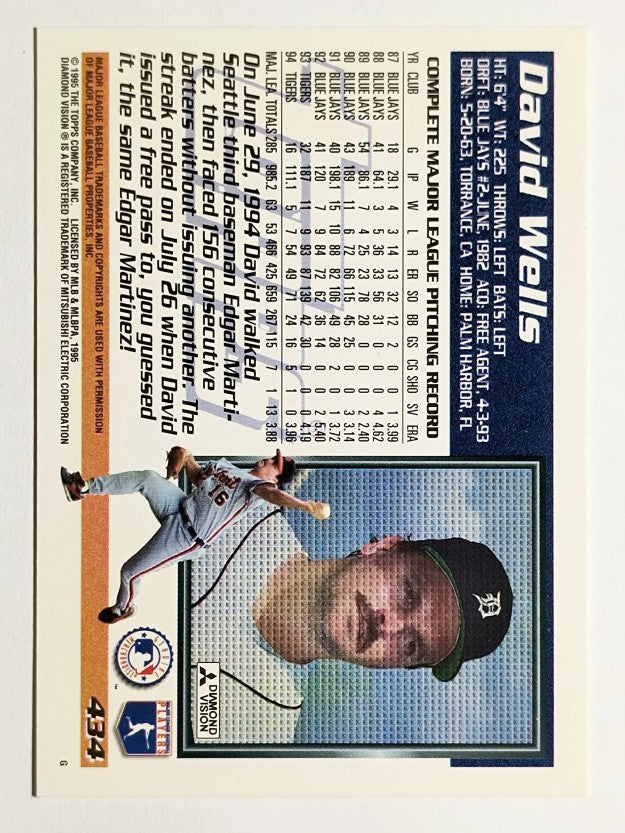 1995 Topps #434 David Wells