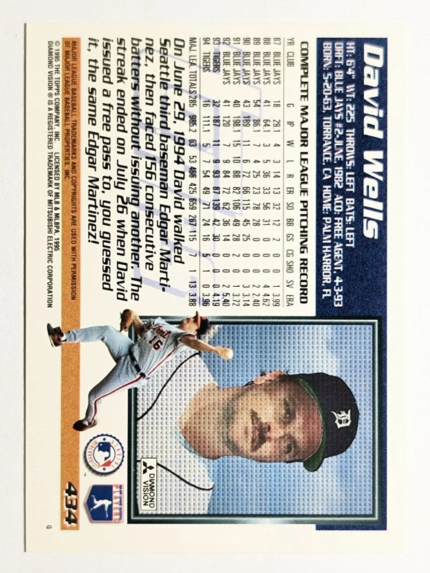 1995 Topps #434 David Wells