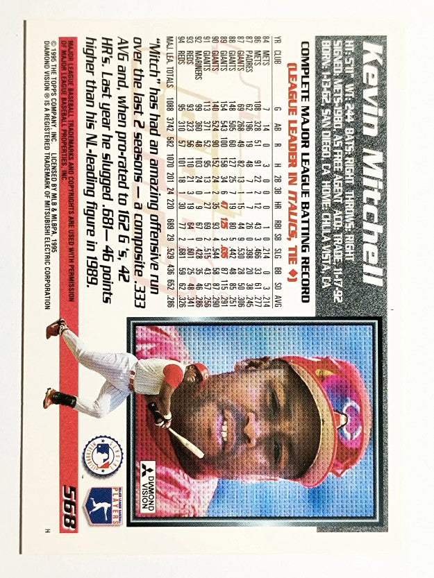 1995 Topps #568 Kevin Mitchell