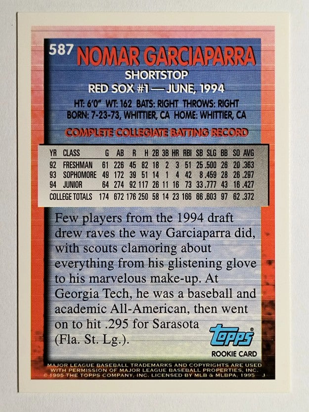 1995 Topps #587 Nomar Garciaparra