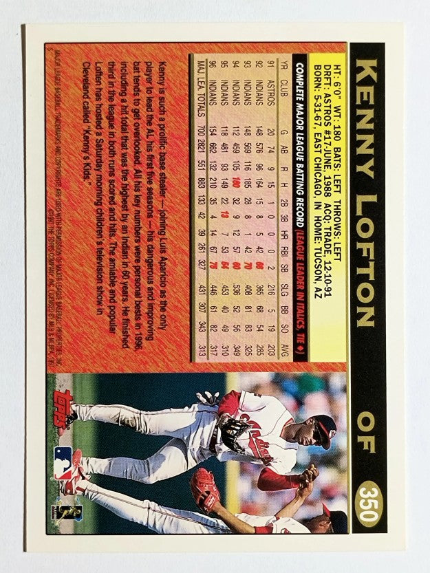 1997 Topps #350 Kenny Lofton