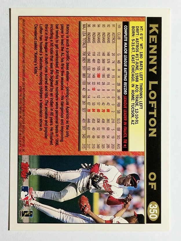 1997 Topps #350 Kenny Lofton
