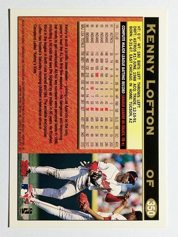 1997 Topps #350 Kenny Lofton