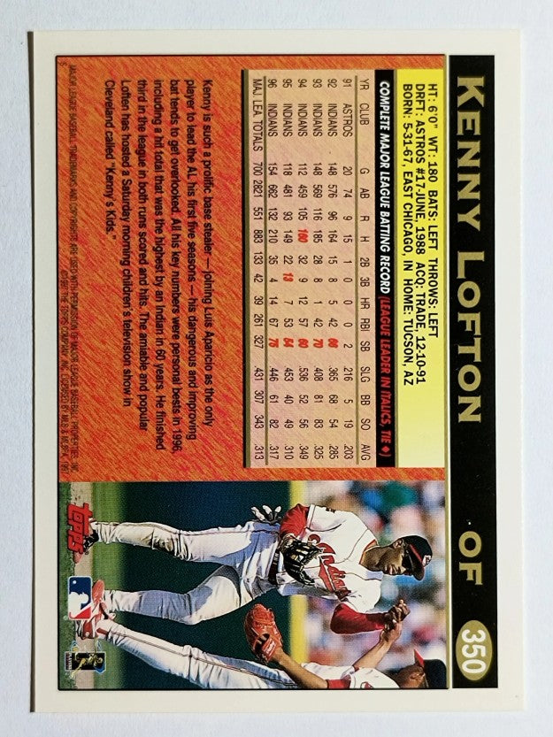 1997 Topps #350 Kenny Lofton