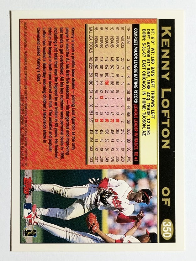 1997 Topps #350 Kenny Lofton