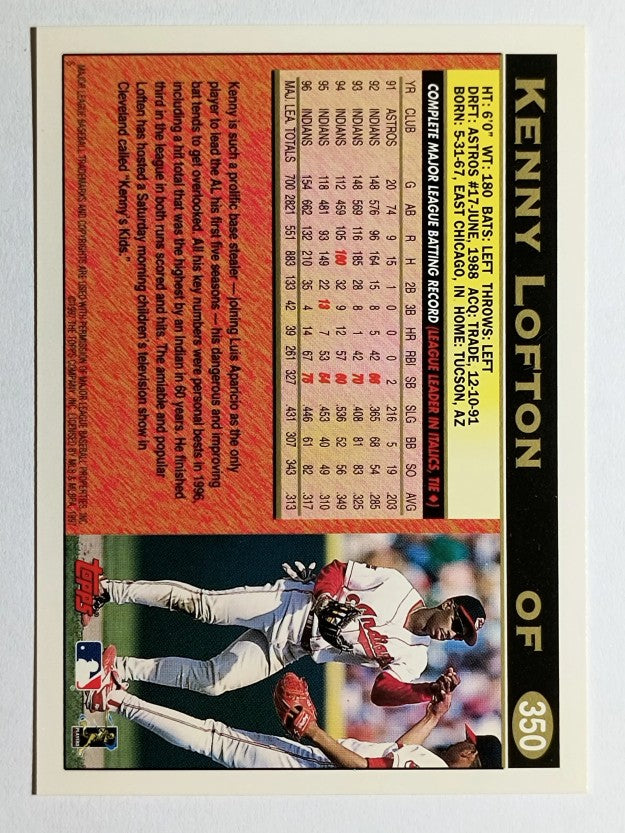 1997 Topps #350 Kenny Lofton