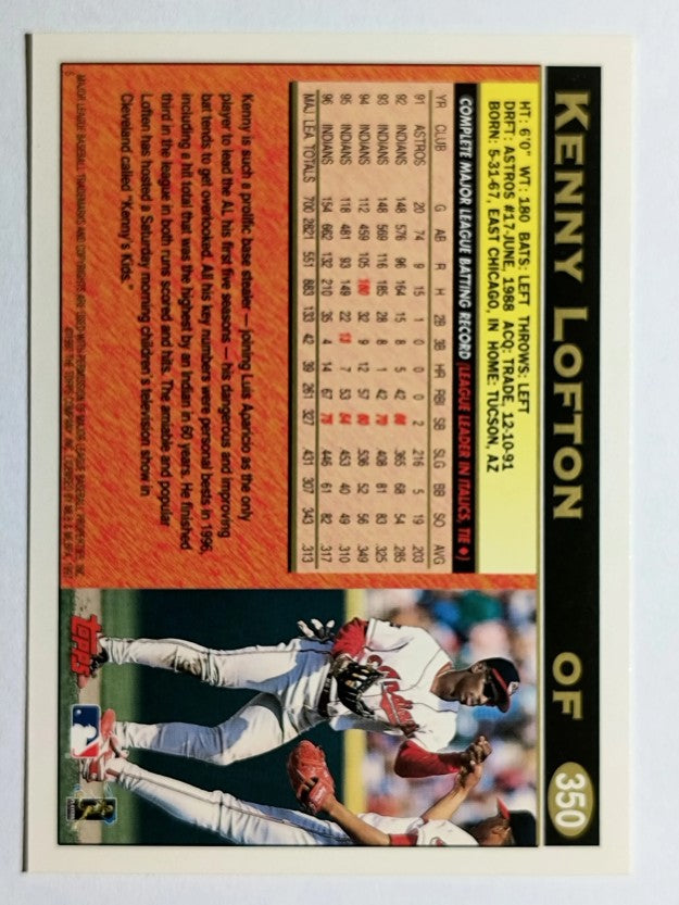 1997 Topps #350 Kenny Lofton