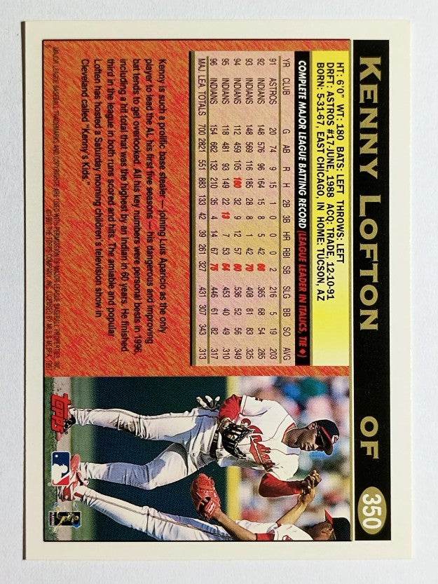 1997 Topps #350 Kenny Lofton