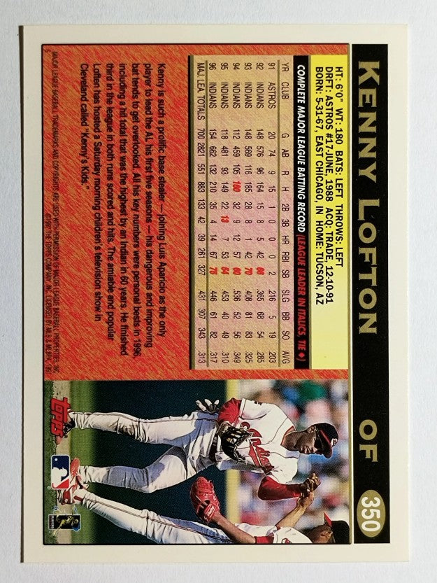 1997 Topps #350 Kenny Lofton