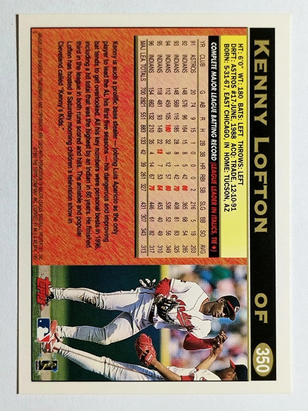 1997 Topps #350 Kenny Lofton