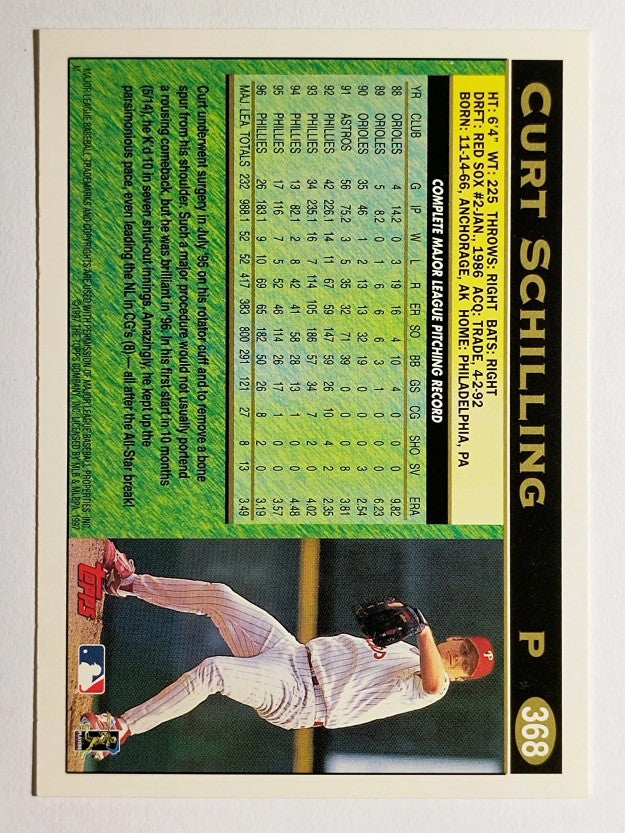 1997 Topps #368 Curt Schilling