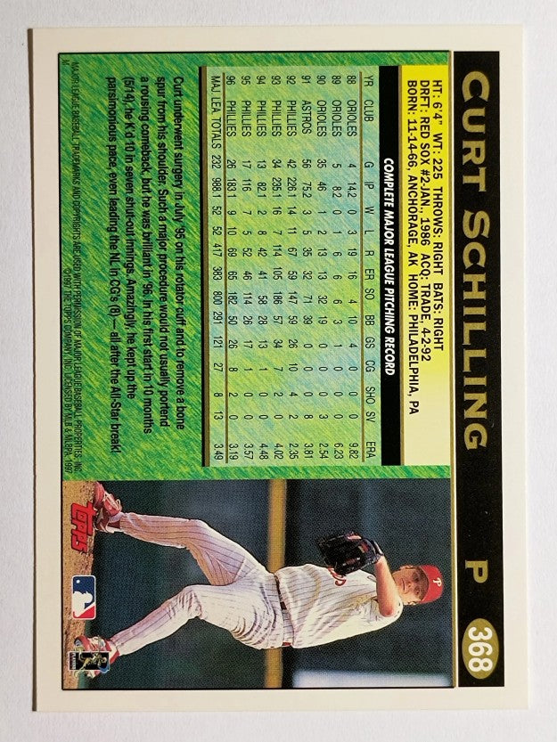 1997 Topps #368 Curt Schilling