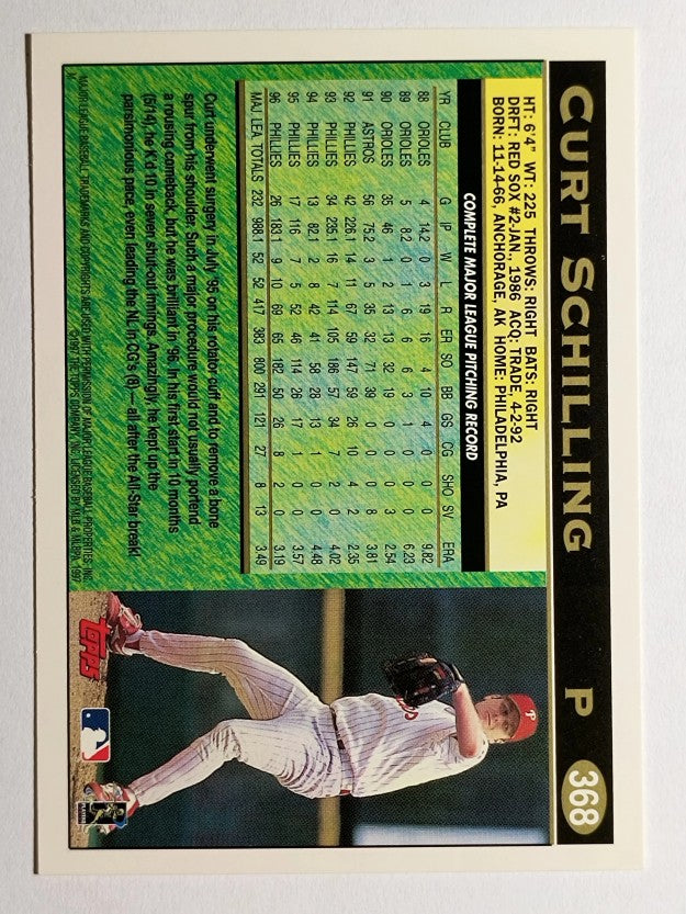 1997 Topps #368 Curt Schilling