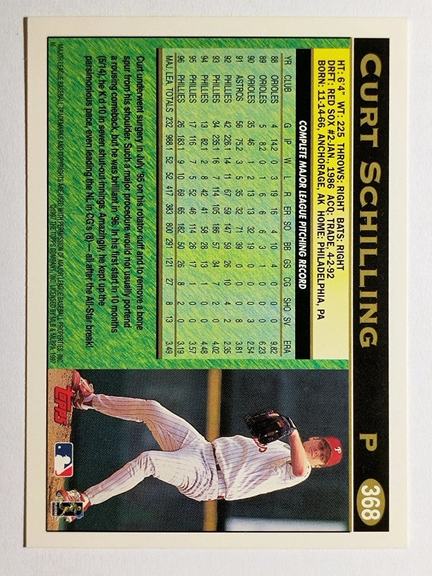 1997 Topps #368 Curt Schilling