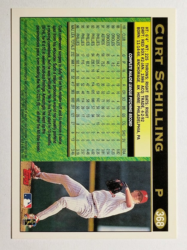 1997 Topps #368 Curt Schilling