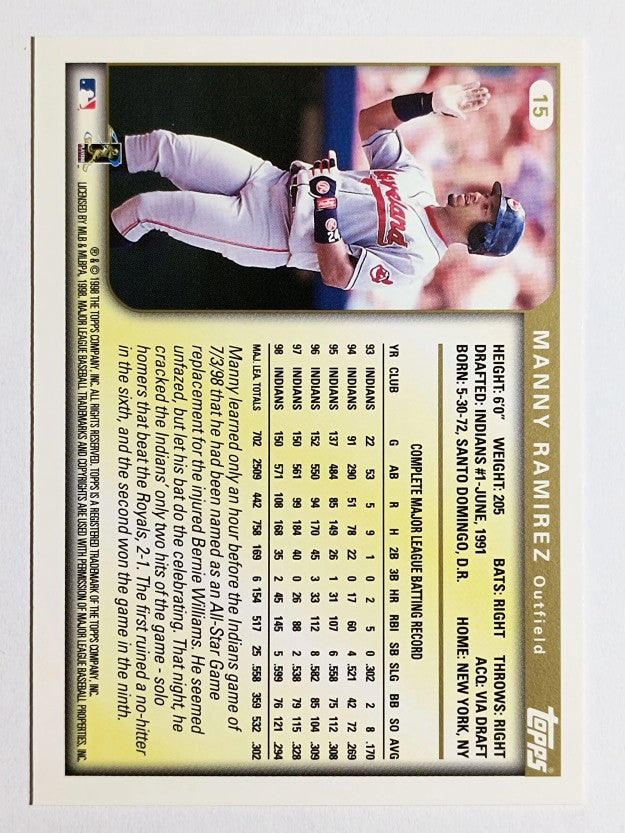 1999 Topps #15 Manny Ramirez
