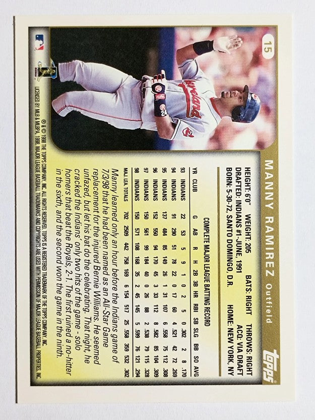 1999 Topps #15 Manny Ramirez