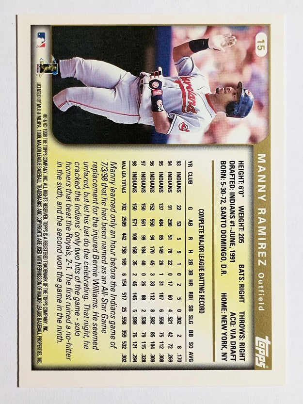 1999 Topps #15 Manny Ramirez
