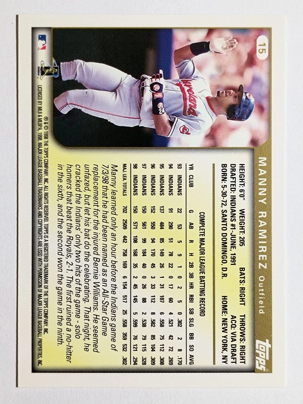 1999 Topps #15 Manny Ramirez