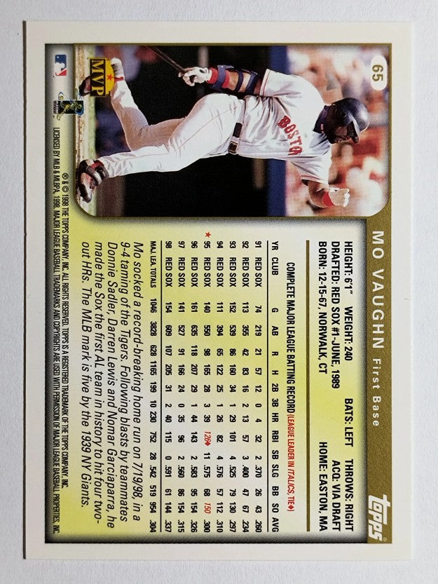 1999 Topps #65 Mo Vaughn