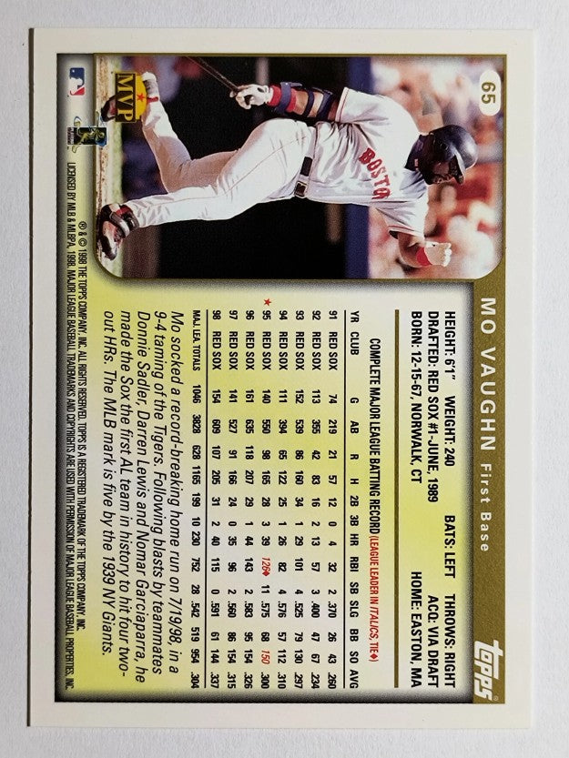 1999 Topps #65 Mo Vaughn