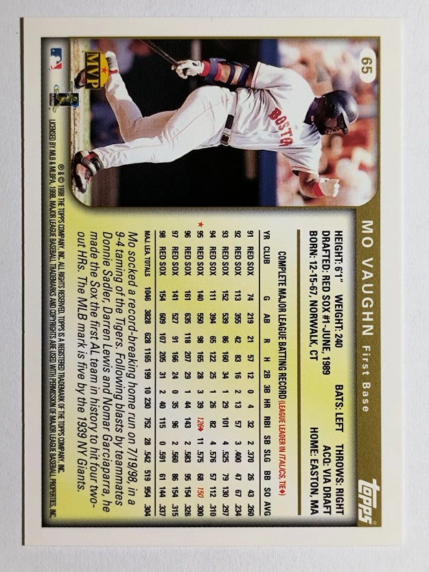 1999 Topps #65 Mo Vaughn