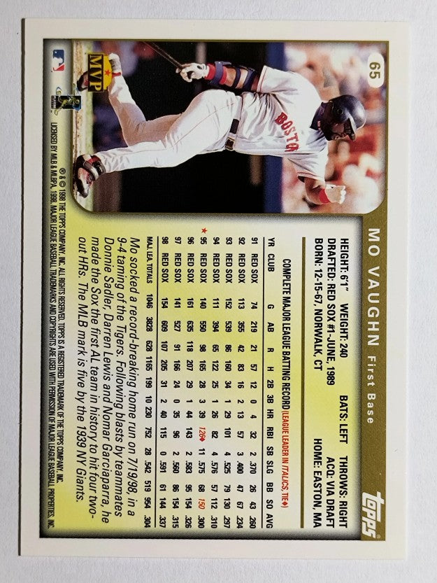 1999 Topps #65 Mo Vaughn