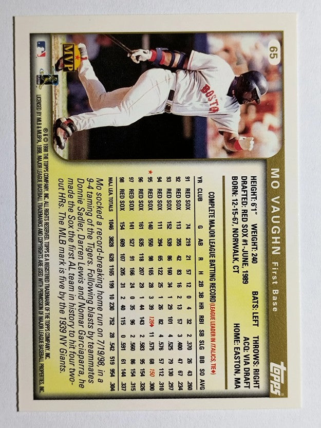 1999 Topps #65 Mo Vaughn