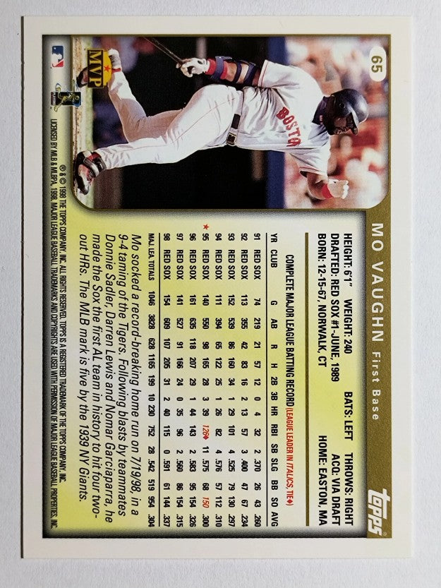 1999 Topps #65 Mo Vaughn