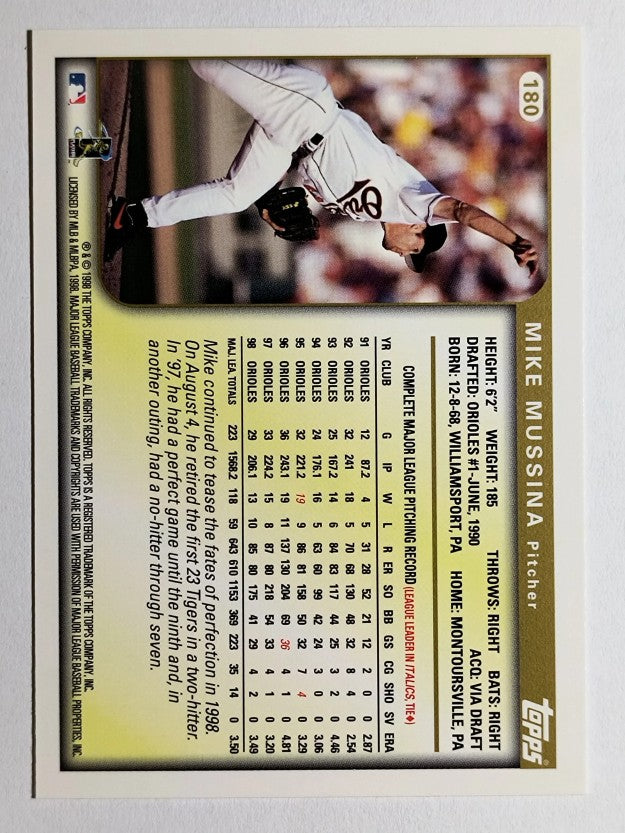 1999 Topps #180 Mike Mussina