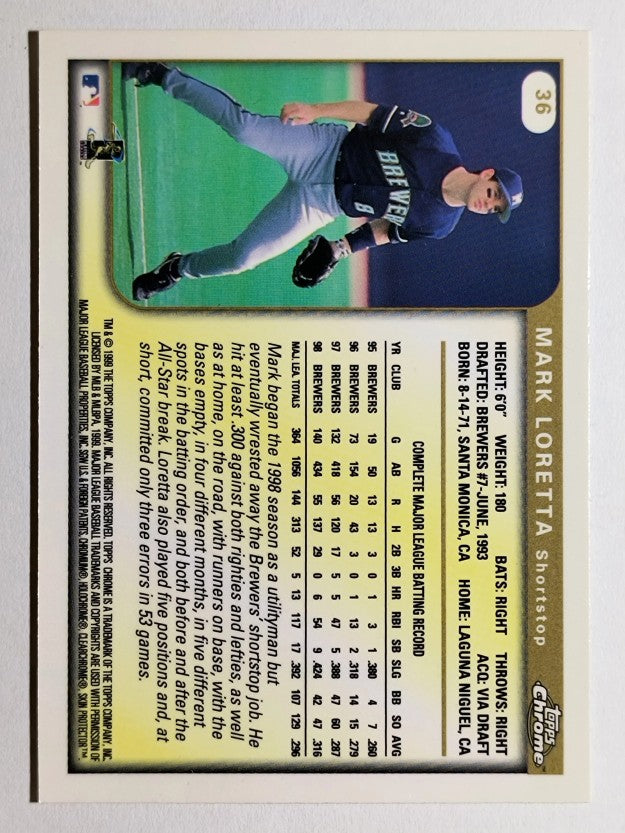 1999 Topps Chrome #36 Mark Loretta