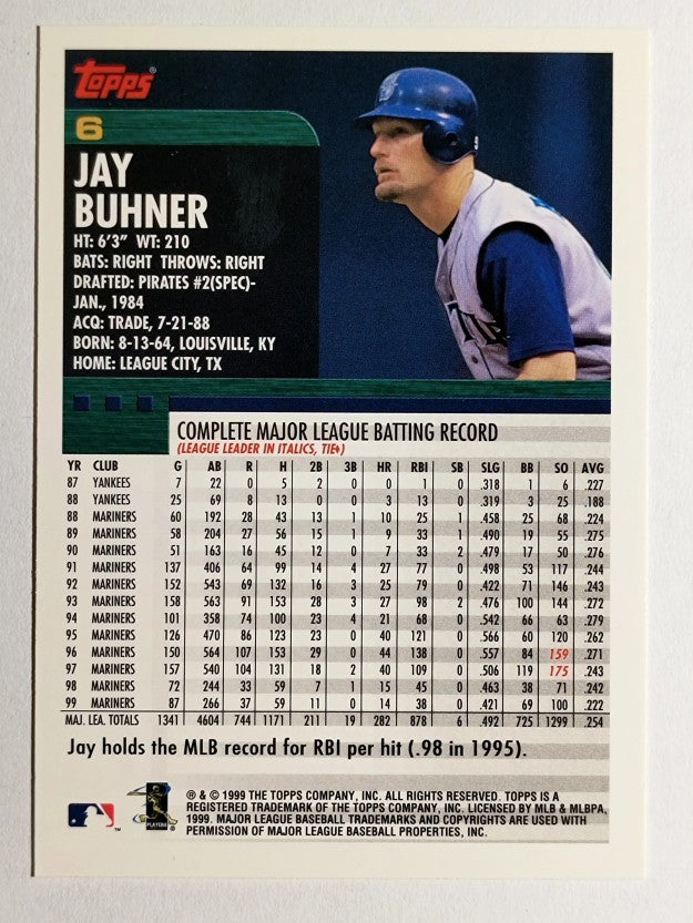 2000 Topps #6 Jay Buhner